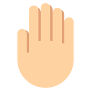 🤚🏼 Emoji erhobene Hand von hinten: mittelhelle Hautfarbe Twitter Twemoji 2.2.