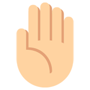 ✋🏼 Emoji erhobene Hand: mittelhelle Hautfarbe Twitter Twemoji 2.2.