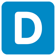 Emoji 🇩 Lettera simbolo indicatore regionale D su Twitter Twemoji 2.2.