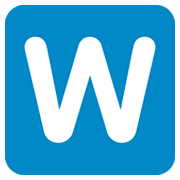 Emoji 🇼 Lettera simbolo indicatore regionale W su Twitter Twemoji 2.2.