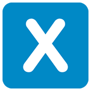 🇽 Emoji Indicador regional símbolo letra X en Twitter Twemoji 2.2.