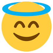😇 Emoji lächelndes Gesicht mit Heiligenschein Twitter Twemoji 2.2.