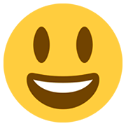 Emoji 😃 Faccina Con Un Gran Sorriso E Occhi Spalancati su Twitter Twemoji 2.2.