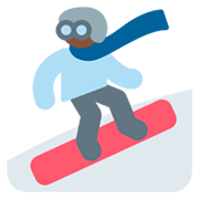 🏂🏿 Emoji Praticante De Snowboard: Pele Escura na Twitter Twemoji 2.2.