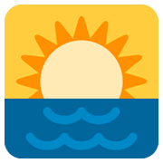 🌅 Emoji Sonnenaufgang über dem Meer Twitter Twemoji 2.2.