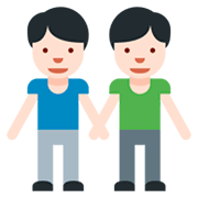 👬🏻 Emoji Dois Homens De Mãos Dadas: Pele Clara na Twitter Twemoji 2.2.