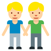 👬🏼 Emoji händchenhaltende Männer: mittelhelle Hautfarbe Twitter Twemoji 2.2.