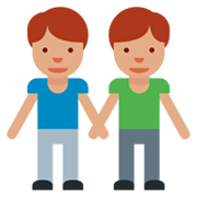 Emoji 👬🏽 Due Uomini Che Si Tengono Per Mano: Carnagione Olivastra su Twitter Twemoji 2.2.