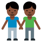 👬🏿 Emoji Dois Homens De Mãos Dadas: Pele Escura na Twitter Twemoji 2.2.