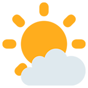 🌤️ Emoji Sol Detrás De Una Nube Pequeña en Twitter Twemoji 2.2.