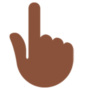 👆🏿 Emoji nach oben weisender Zeigefinger von hinten: dunkle Hautfarbe Twitter Twemoji 2.2.