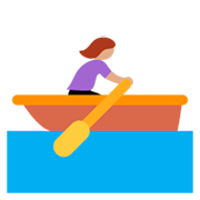 🚣🏽‍♀️ Emoji Frau im Ruderboot: mittlere Hautfarbe Twitter Twemoji 2.2.