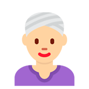 👳🏼‍♀️ Emoji Mujer Con Turbante: Tono De Piel Claro Medio en Twitter Twemoji 2.2.
