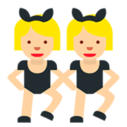 👯🏼 Emoji Personen mit Hasenohren: mittelhelle Hautfarbe Twitter Twemoji 2.2.