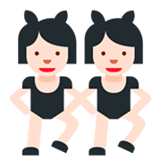 Emoji 👯🏻‍♀️ Donne Con Orecchie Da Coniglio, Carnagione Chiara su Twitter Twemoji 2.2.