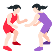 Mujeres Luchando, Tono De Piel Claro Twitter Twemoji 2.2.