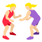 Mujeres Luchando, Tono De Piel Claro Medio Twitter Twemoji 2.2.