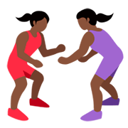 Mujeres Luchando, Tono De Piel Oscuro Twitter Twemoji 2.2.