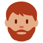 Emoji 🧔🏽 Uomo Con La Barba: Carnagione Olivastra su Twitter Twemoji 2.5.