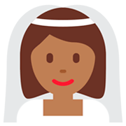 👰🏾 Emoji Novia Con Velo: Tono De Piel Oscuro Medio en Twitter Twemoji 2.5.