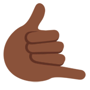 🤙🏿 Emoji Sinal «me Liga»: Pele Escura na Twitter Twemoji 2.5.