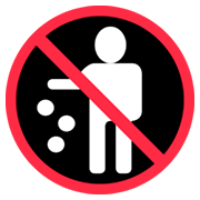 🚯 Emoji Prohibido Tirar Basura en Twitter Twemoji 2.5.
