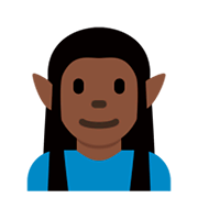 Emoji 🧝🏿 Elfo: Carnagione Scura su Twitter Twemoji 2.5.