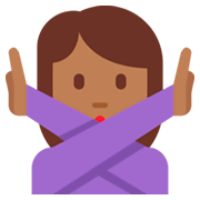 🙅🏾 Emoji Persona Haciendo El Gesto De «no»: Tono De Piel Oscuro Medio en Twitter Twemoji 2.5.