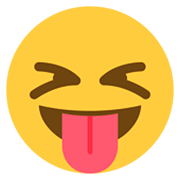 😝 Emoji Gesicht mit herausgestreckter Zunge und zusammengekniffenen Augen Twitter Twemoji 2.5.
