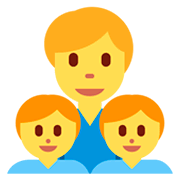 👨‍👦‍👦 Emoji Família: Homem, Menino E Menino na Twitter Twemoji 2.5.