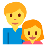 👨‍👧 Emoji Familie: Mann, Mädchen Twitter Twemoji 2.5.