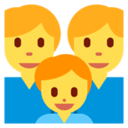 👨‍👨‍👦 Emoji Familie: Mann, Mann und Junge Twitter Twemoji 2.5.