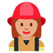 Emoji 👩🏽‍🚒 Pompiere Donna: Carnagione Olivastra su Twitter Twemoji 2.5.