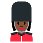 Emoji 💂🏿‍♀️ Guardia Donna: Carnagione Scura su Twitter Twemoji 2.5.