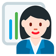 👩🏻‍💼 Emoji Oficinista Mujer: Tono De Piel Claro en Twitter Twemoji 2.5.