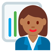👩🏾‍💼 Emoji Büroangestellte: mitteldunkle Hautfarbe Twitter Twemoji 2.5.