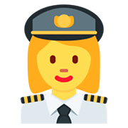 👩‍✈️ Emoji Piloto Mujer en Twitter Twemoji 2.5.