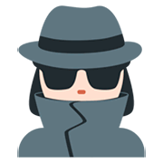 Emoji 🕵🏻‍♀️ Investigatrice: Carnagione Chiara su Twitter Twemoji 2.5.