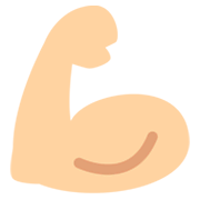 💪🏼 Emoji Bíceps Flexionado: Tono De Piel Claro Medio en Twitter Twemoji 2.5.