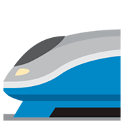 🚄 Emoji Hochgeschwindigkeitszug mit spitzer Nase Twitter Twemoji 2.5.