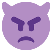 👿 Emoji wütendes Gesicht mit Hörnern Twitter Twemoji 2.5.