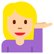 Emoji 💁🏼 Persona Al Punto Informazioni: Carnagione Abbastanza Chiara su Twitter Twemoji 2.5.