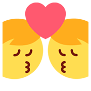 Emoji 👨‍❤️‍💋‍👨 Bacio Tra Coppia: Uomo E Uomo su Twitter Twemoji 2.5.
