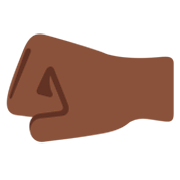 Emoji 🤛🏿 Pugno A Sinistra: Carnagione Scura su Twitter Twemoji 2.5.