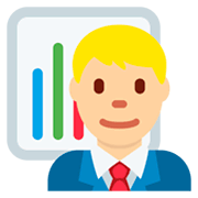 👨🏼‍💼 Emoji Büroangestellter: mittelhelle Hautfarbe Twitter Twemoji 2.5.