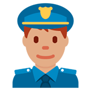 👮🏽‍♂️ Emoji Agente De Policía Hombre: Tono De Piel Medio en Twitter Twemoji 2.5.
