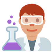 👨🏽‍🔬 Emoji Científico: Tono De Piel Medio en Twitter Twemoji 2.5.