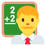 👨‍🏫 Emoji Profesor en Twitter Twemoji 2.5.