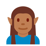 🧝🏾‍♂️ Emoji Elfo Hombre: Tono De Piel Oscuro Medio en Twitter Twemoji 2.5.