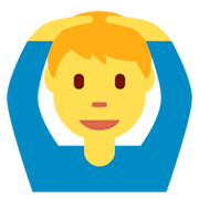 Emoji 🙆‍♂️ Uomo Con Gesto OK su Twitter Twemoji 2.5.